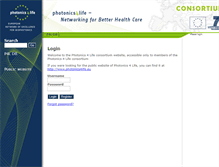 Tablet Screenshot of consortium.photonics4life.eu